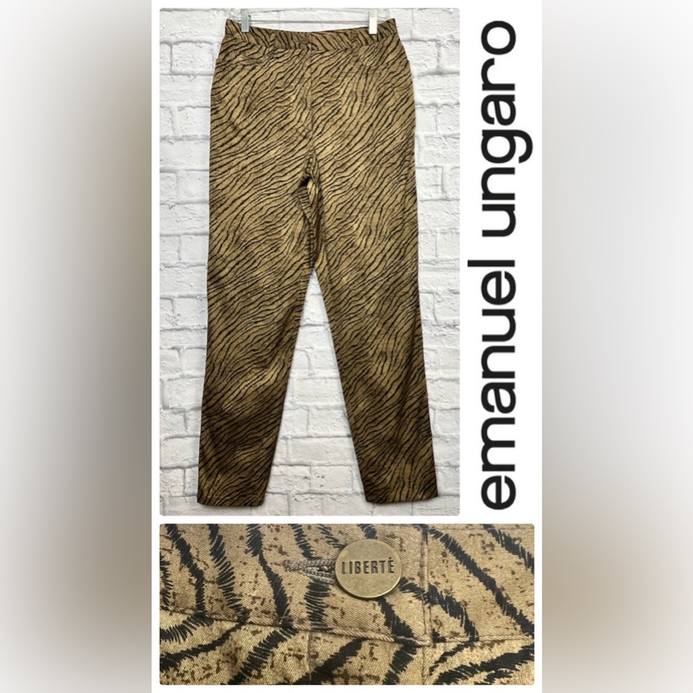 NWT Emanuel Ungaro animal print pants size 10